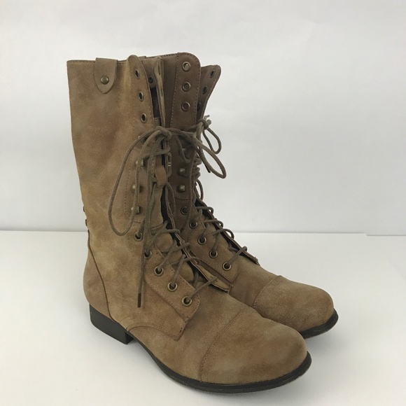 Madden Girl Shoes - Madden Girl Galeriaa Combat Boots 8.5 M